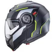 Helma na moto Caberg Duke Evo Move matt gun metal/black/yellow fluo