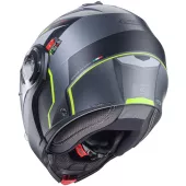 Helma na moto Caberg Duke Evo Move matt gun metal/black/yellow fluo