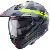 Helma na moto Caberg Tourmax X Sarabe matt gun metal/black/yellow fluo