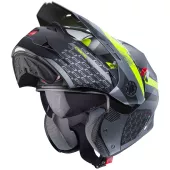 Helma na moto Caberg Tourmax X Sarabe matt gun metal/black/yellow fluo