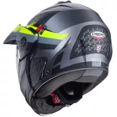 Helma na moto Caberg Tourmax X Sarabe matt gun metal/black/yellow fluo