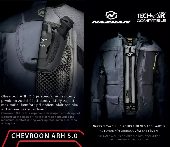 Dámská bunda na moto Nazran Cavell Tech-Air black/grey/fluo