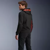 Pánská mikina na moto Alpinestars Chrome Air sport black/fluo red