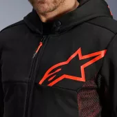 Pánská mikina na moto Alpinestars Chrome Air sport black/fluo red