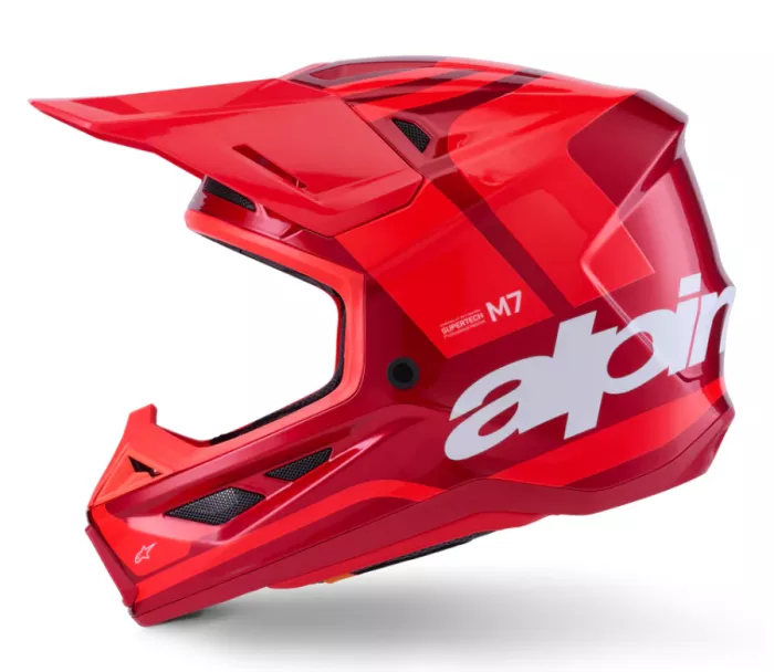 Motokrosová helma Alpinestars SM7 Core red glossy Motokrosová helma Alpinestars SM7 Core red glossy