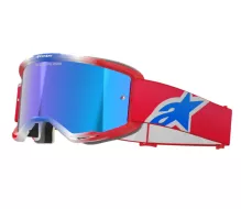 Brýle na motokros Alpinestars Vision 5 Corp red/white/blue/mirror blue