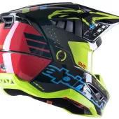 Motokrosová helma Alpinestars S-M5 Action black/cyan/yellow glossy