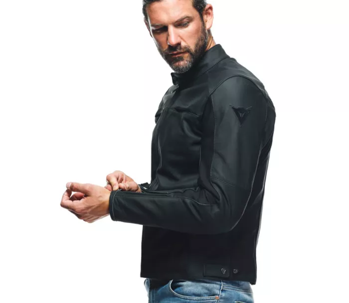 Kožená bunda na motorku Dainese Razon 2 black