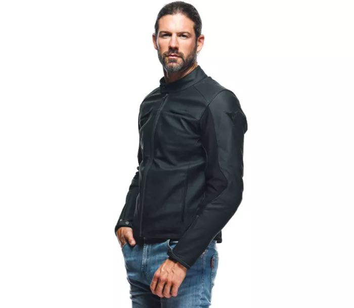 Kožená bunda na motorku Dainese Razon 2 black