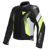 Kožená bunda na motorku Dainese Super Rider 2 Absoluteshell black/white/yellow