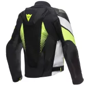 Kožená bunda na motorku Dainese Super Rider 2 Absoluteshell black/white/yellow