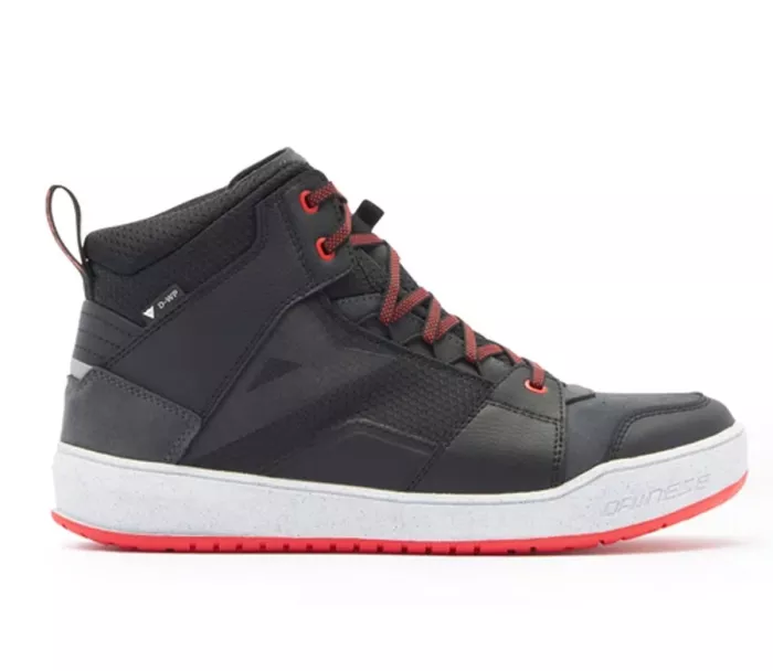 Boty na moto Dainese SUBURB D-WP BLACK/WHITE/RED-LAVA