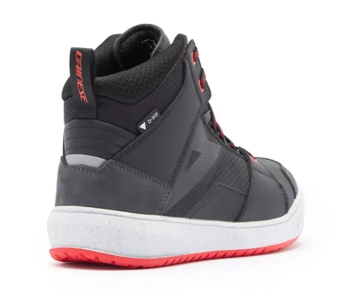 Boty na moto Dainese SUBURB D-WP BLACK/WHITE/RED-LAVA