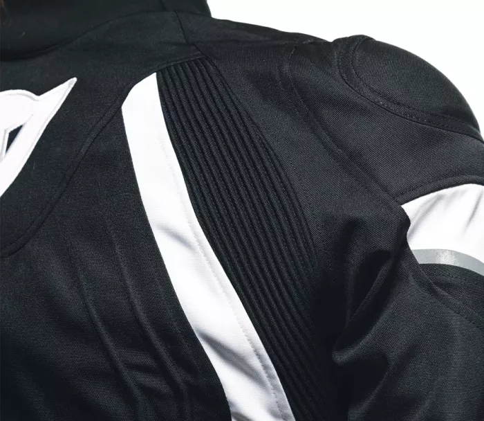 Dámská bunda na moto Dainese AVRO 5 TEX BLACK/WHITE
