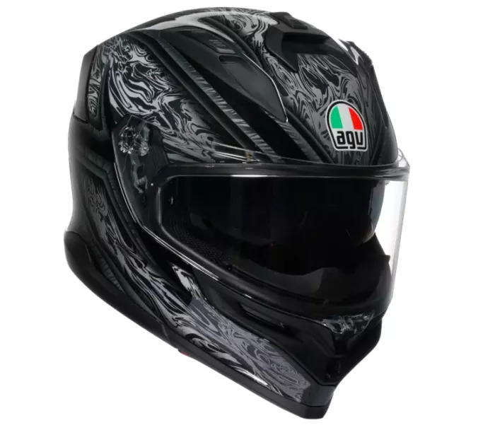 Integrální helma AGV K7 E2206 DAMASCUS BLACK/SILVER