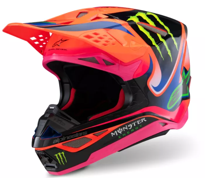 Motokrosová helma Alpinestars Superetch M10 Deegan orange/purple/pink glossy