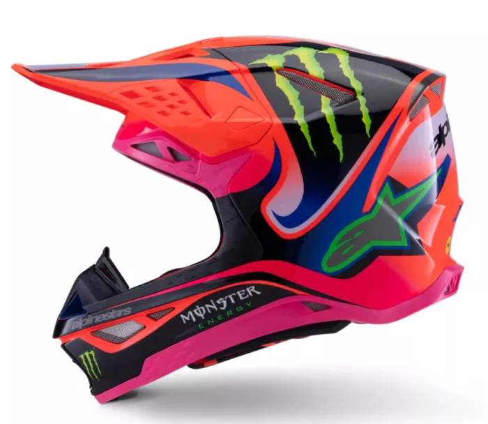 Motokrosová helma Alpinestars Superetch M10 Deegan orange/purple/pink glossy