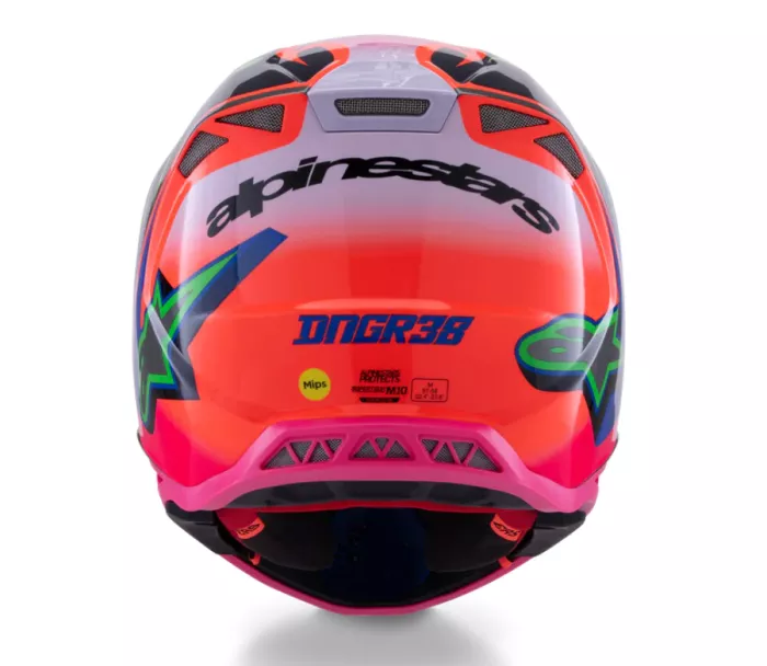 Motokrosová helma Alpinestars Superetch M10 Deegan orange/purple/pink glossy