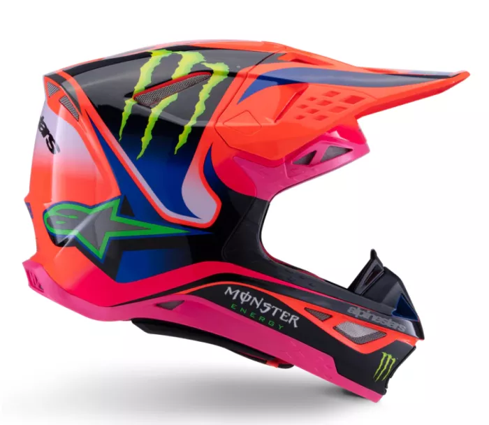Motokrosová helma Alpinestars Superetch M10 Deegan orange/purple/pink glossy