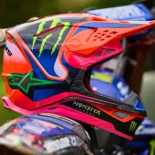 Motokrosová helma Alpinestars Superetch M10 Deegan orange/purple/pink glossy