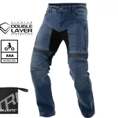 Motocyklové džíny Trilobite Parado doublelayer AAA regular fit men blue level 2 (zkrácené)