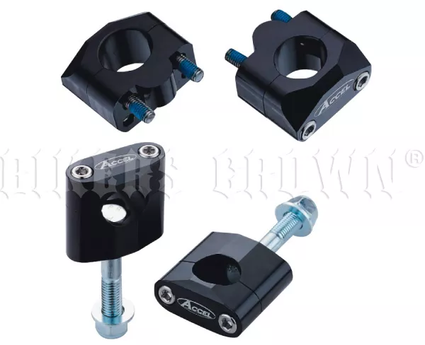 Accel BM-02 black Bar Mounts pr.22,2mm