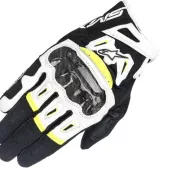 Rukavice na motorku Alpinestars SMX-2 Air carbon black/white/yellow fluo