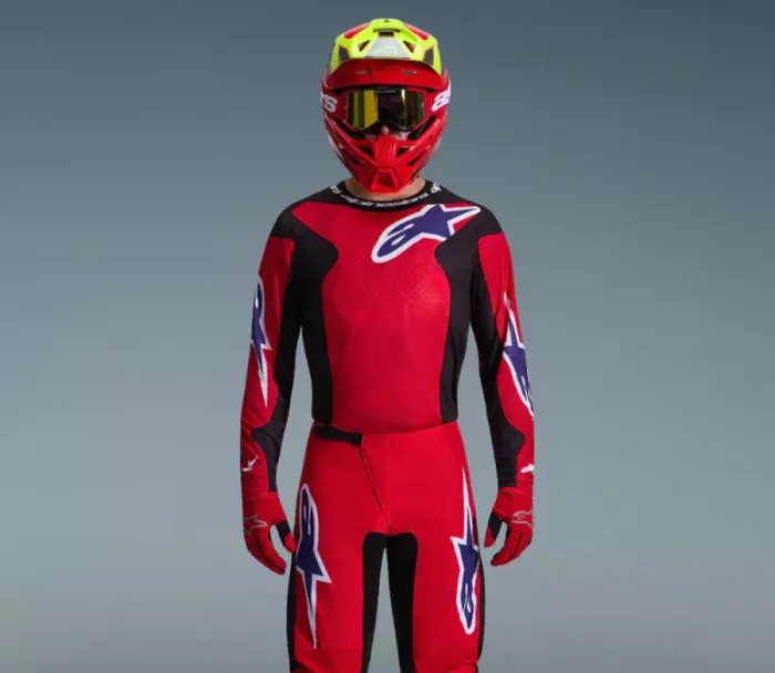 Dres na motokros Alpinestars Fluid Grid red/black/purple