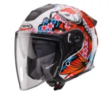 Otevřená helma Caberg FLYON II KOI white/red/orange/blue