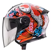 Otevřená helma Caberg FLYON II KOI white/red/orange/blue