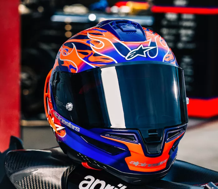 Závodní helma Alpinestars  Supertech R10 Flyte purple/red glossy