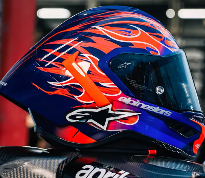 Závodní helma Alpinestars  Supertech R10 Flyte purple/red glossy