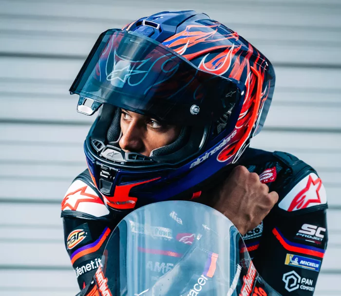 Závodní helma Alpinestars  Supertech R10 Flyte purple/red glossy