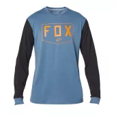 Tričko Fox Shield Ls Tech blue steel