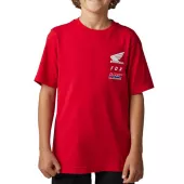 Dětské tričko Fox Youth X Honda Ss Tee - Flame Red