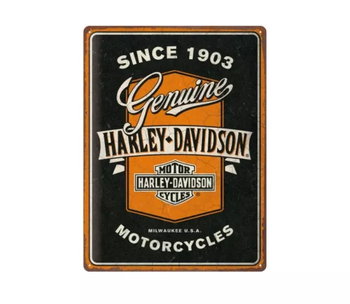 Cedule 30x40 Harley-Davidson - Genuine Motorcycles Ribbon