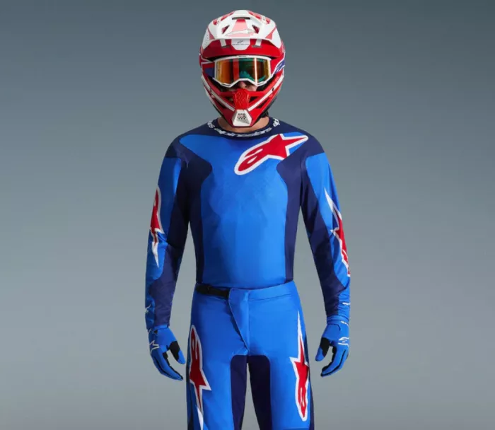 Motokrosový dres Alpinestars Fluid Grid blue/red