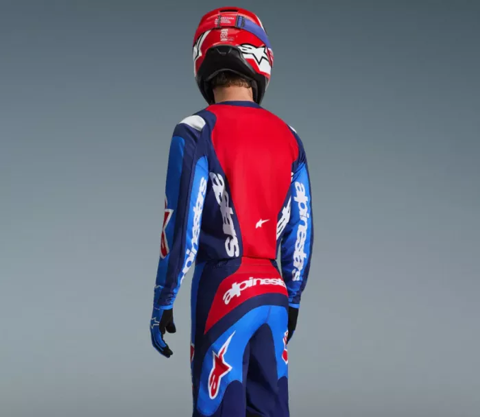 Motokrosový dres Alpinestars Fluid Grid blue/red