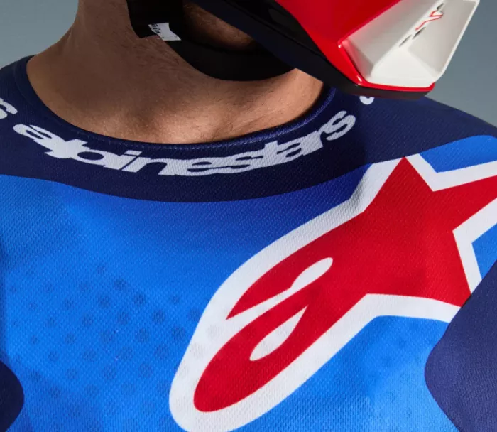 Motokrosový dres Alpinestars Fluid Grid blue/red