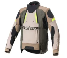 Pánská bunda Alpinestars Halo Drystar khaki/sand/yellow fluo