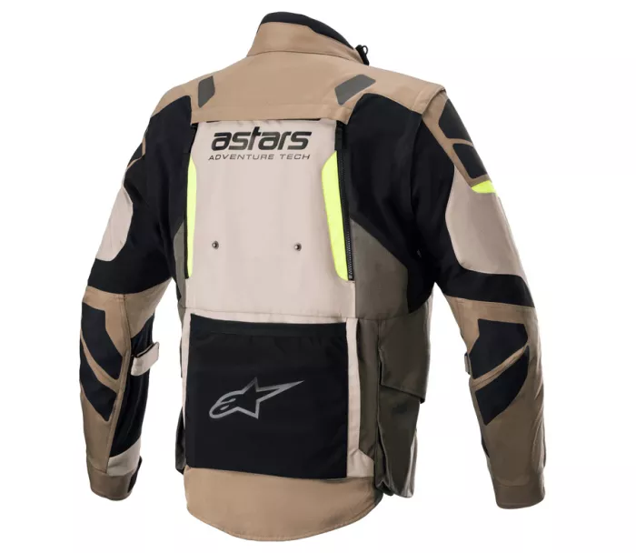Pánská bunda Alpinestars Halo Drystar khaki/sand/yellow fluo