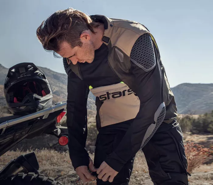 Pánská bunda Alpinestars Halo Drystar khaki/sand/yellow fluo