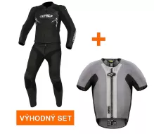Výhodný set: Kombinéza XRC Heilig blk/camo + Alpinestars Tech-Air 5 vesta
