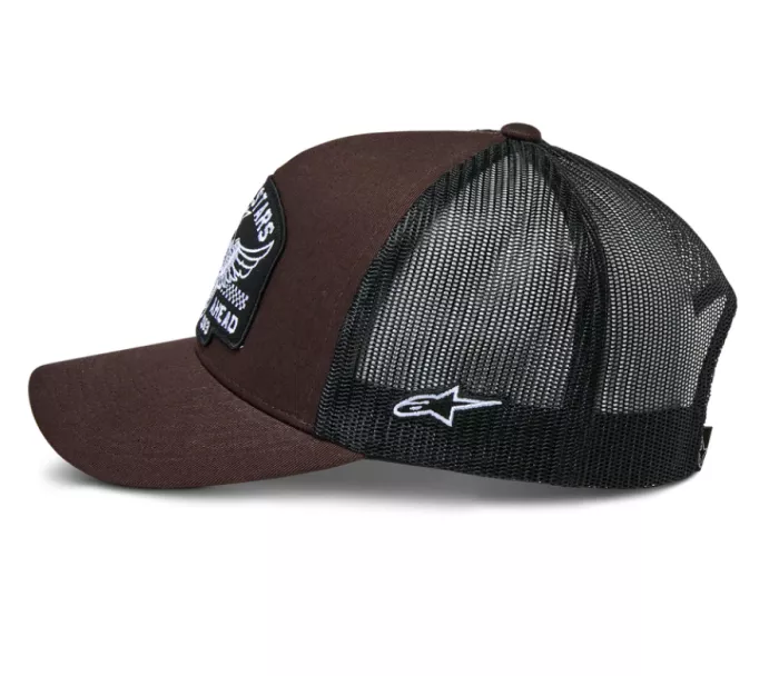Kšiltovka Alpinestars Heritage patch Trucker brown/black
