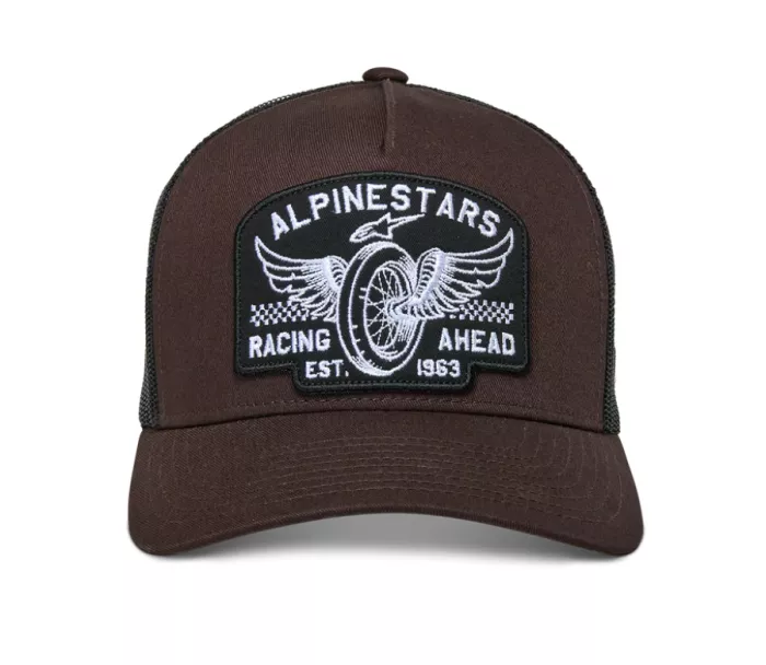 Kšiltovka Alpinestars Heritage patch Trucker brown/black
