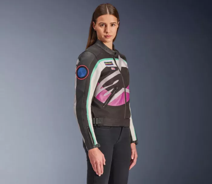 Dámská bunda Alpinestars Idles black/off white/purple