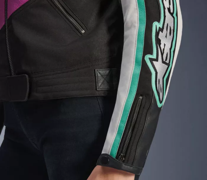 Dámská bunda Alpinestars Idles black/off white/purple