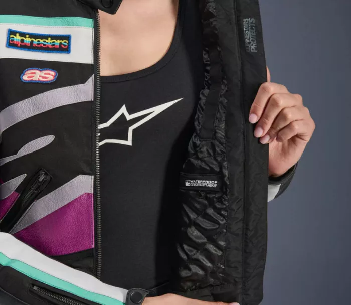 Dámská bunda Alpinestars Idles black/off white/purple