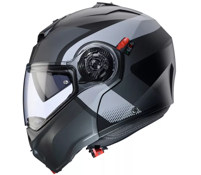 Výklopná helma Caberg Duke Evo Indy matt black/gun metal/grey