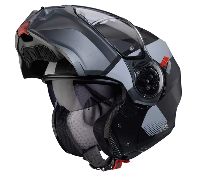 Výklopná helma Caberg Duke Evo Indy matt black/gun metal/grey